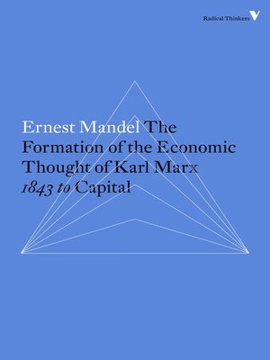 cover image of The Formation of the Economic Thought of Karl Marx